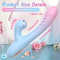 2 IN 1 Sucking Vacuum Stimulator Dildo Vibrator G Spot Clit Nipple Vaginal Massager Wearable Vibrator Adult Sex Toy for Women - Image 6