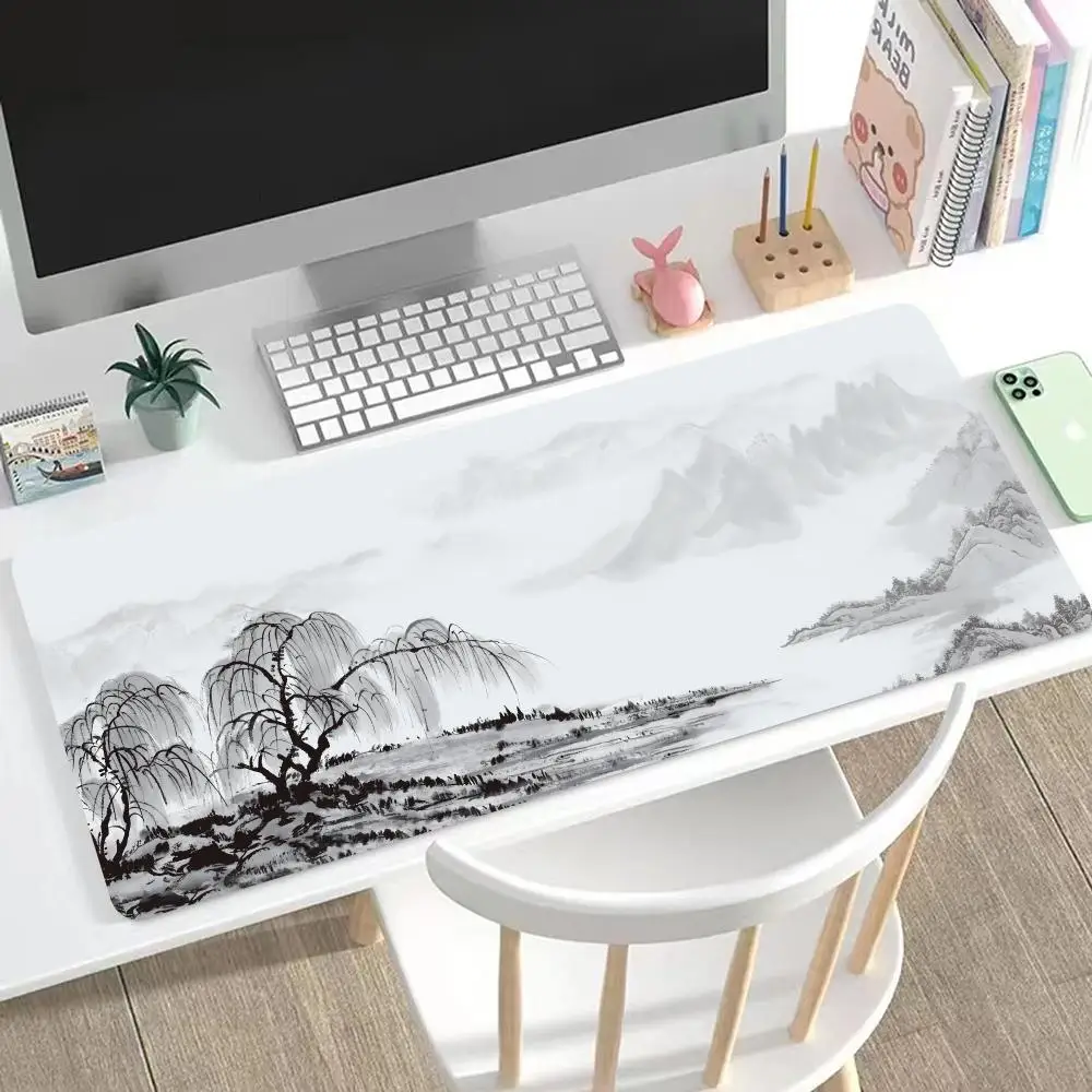 

Mouse Pad Chinese Ink Painting Gamer HYB XXC Big Gaming Mousepad Mouse Mat Large Keyboard Mat Desk Pad For Computer Laptop