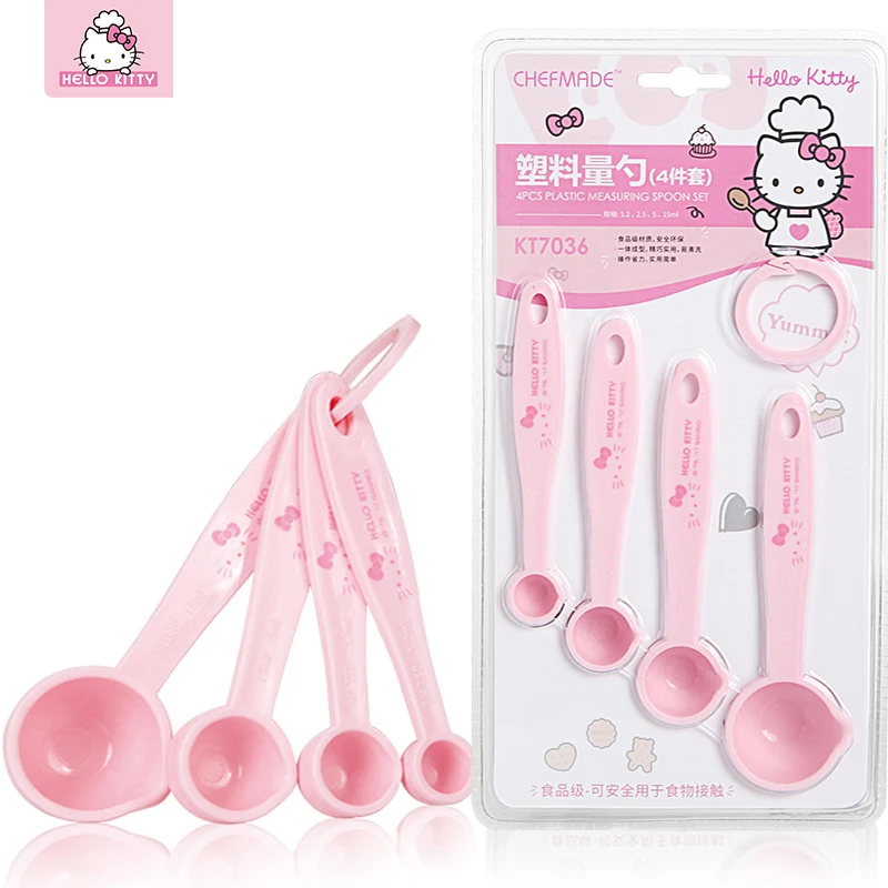 Kawaii Sanrio Hello Kitty Scale Spoon Anime Cinnamoroll Baking Tools Kitchen Supplies Double Scale Measuring Spoon Accessory