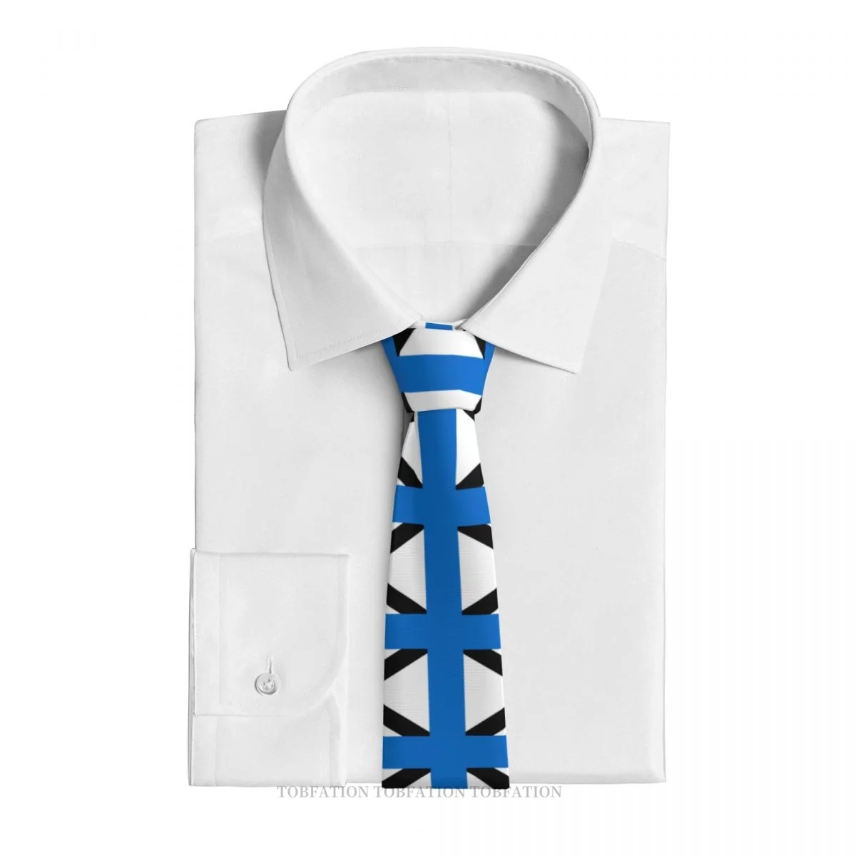 Naval Jack Of Estonia Men Ties 3D Printed Hip-Hop Street Business Wedding Party Shirt Accessories