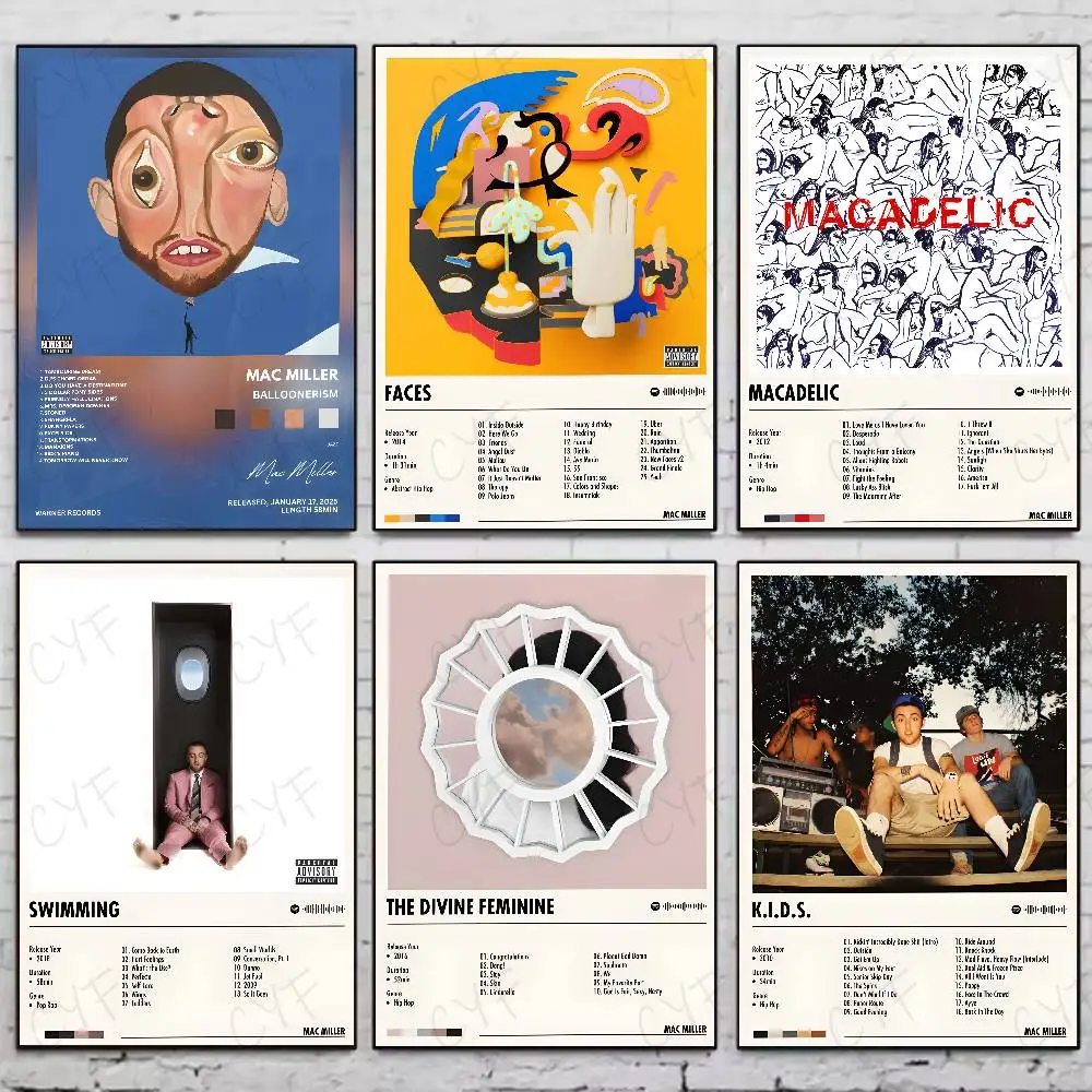 شعبية المغني M-Mac ميلر المشارك عالية الجودة النوم غرفة المعيشة الجمالية الجدار الديكور اللوحة ملصقات هدية