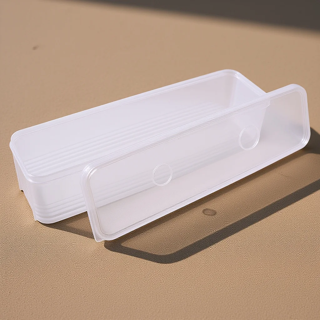 

1pcs Airtight Fresh Keeping Storage Box Long Fridge Organizer Plastic Food For Scallions Cilantro Green Onions Noodles Stackable