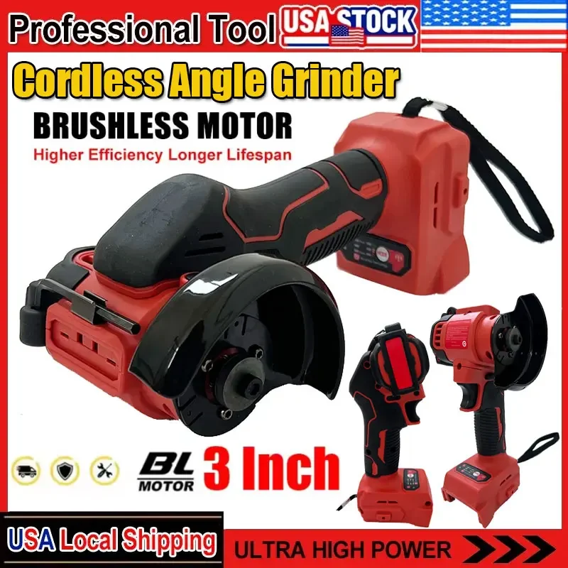 

Угловая шлифмашина Milwaukee, 3 дюйма, беспроводная, для полировки, мини-отрезной и шлифовальный инструмент с алмазным диском, для аккумулятора 18В