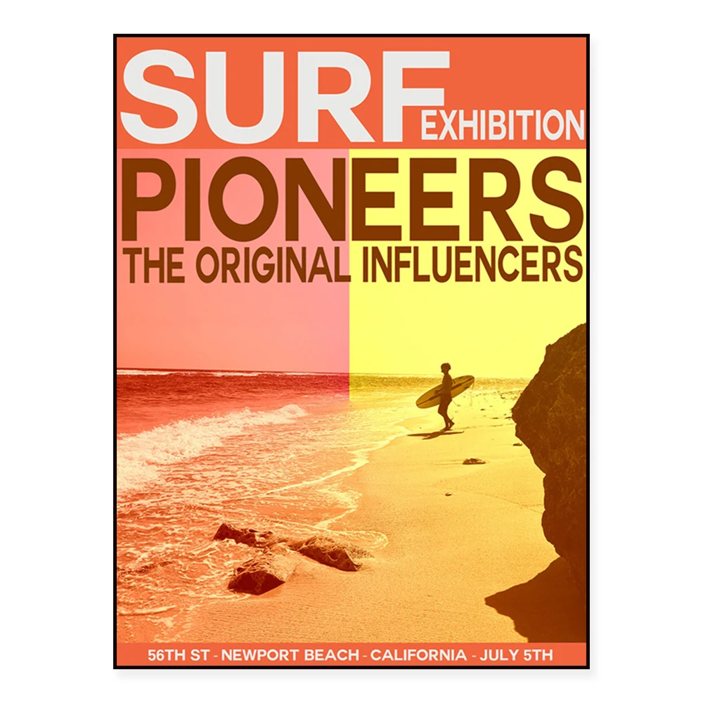 Surf Exhibition Poster Surfing Wall Art Decor