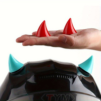 4pcs Motorcycle Helmet Cute Corner Rubber Horn Decoration Motocross Full Face Off Road Helmet Decoration Motociclista Accesorios