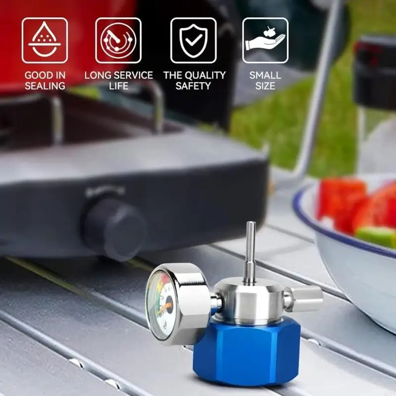 2025 بروبان جديدة مناسبة مع ملمس معدني لقياس الضغط لشواية مقطورة السفر