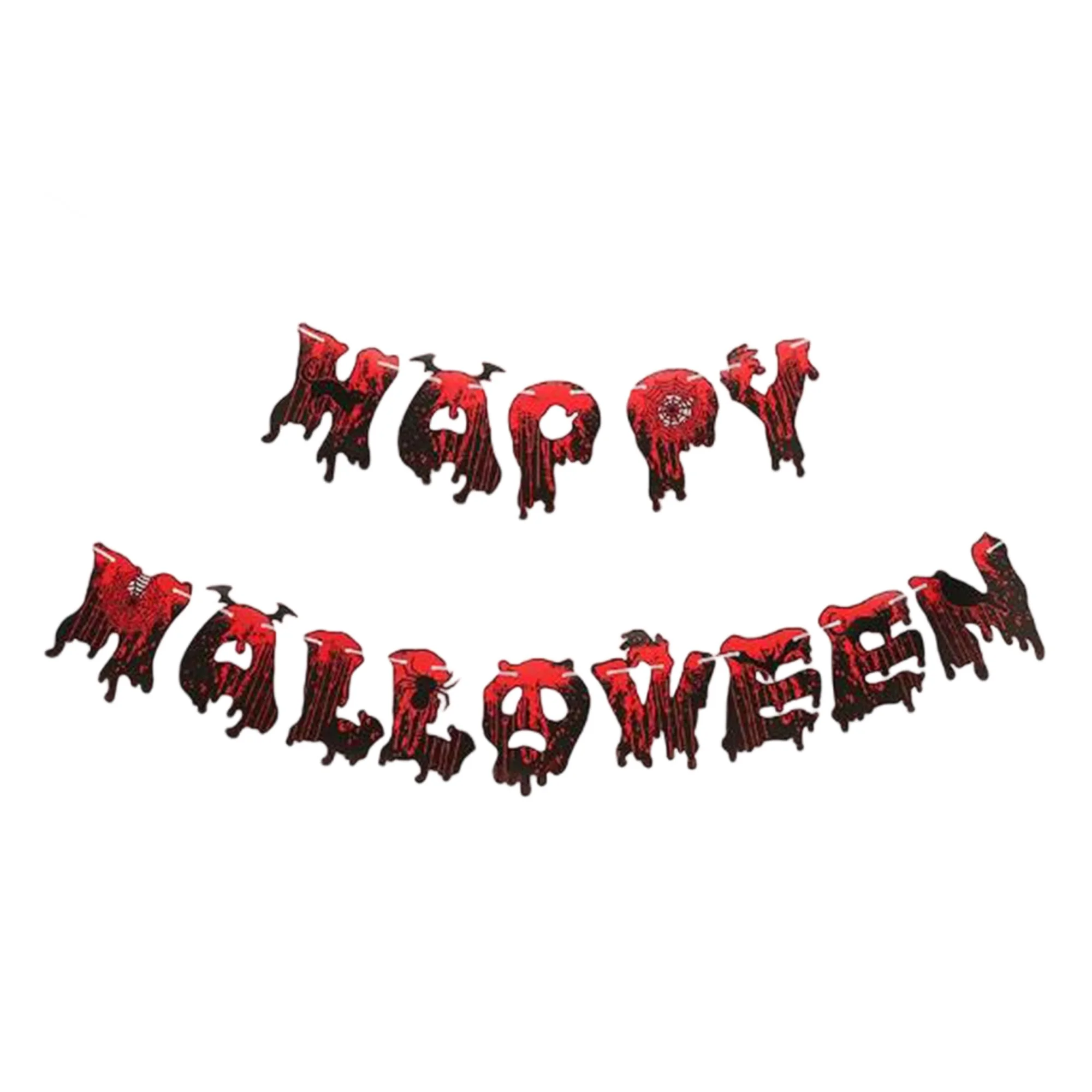 مجموعة لافتات الهالوين المخيفة للمدفأة وديكورات الحائط، علامات تعليق الهالوين السعيدة لحفلات المنزل المسكون