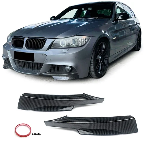 Imagen 2 del producto Para BMW accesorios 3 Series E90 328i 325i LCI m-tech Sports 2009 2010 2011 2012 divisores delanteros cubiertas de labio de parachoques carbono Lo