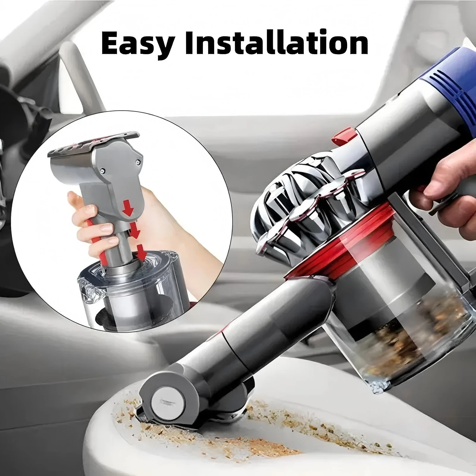 Mattress Mite Removal Brush Head for Dyson V7 V8 V10 V11 V15 Stick Vacuum Cleaner Mini Removal Suction Head Replace Parts