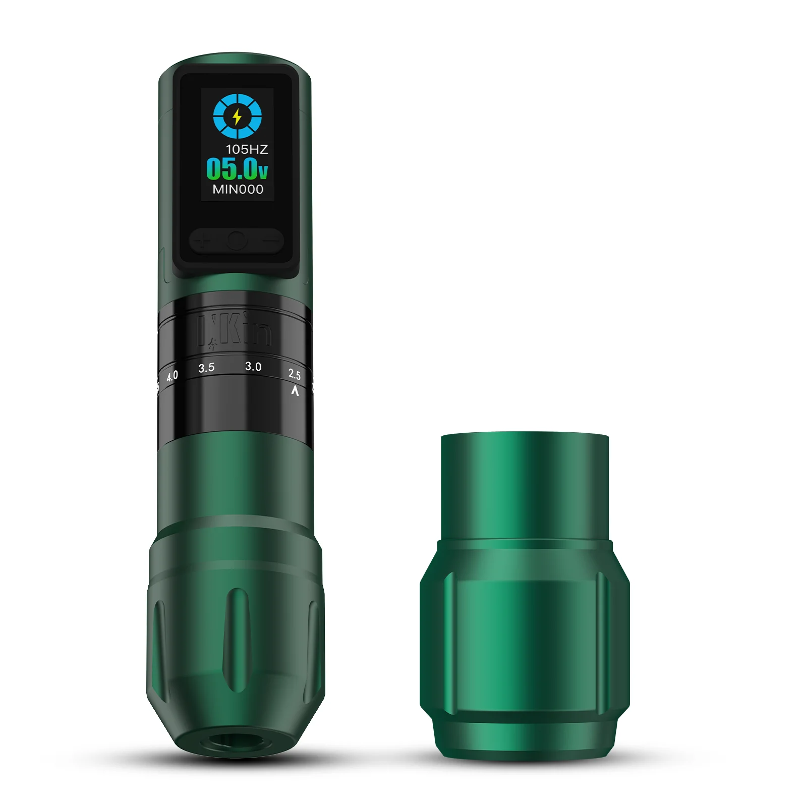 

INKin Inferno Wireless Tattoo Machine 40mm 36mm Large Grip 6 Adjustable Stroke 2.0-4.5mm Tattoo Gun for Cartridge Needles