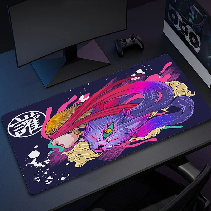 

Gamer Mouse Mat Beast Game Rubber Mouse Pad Large Gaming Mousepad Locking Edge Keyboard Mat Art Non-Slip Computer Keyboard Pads