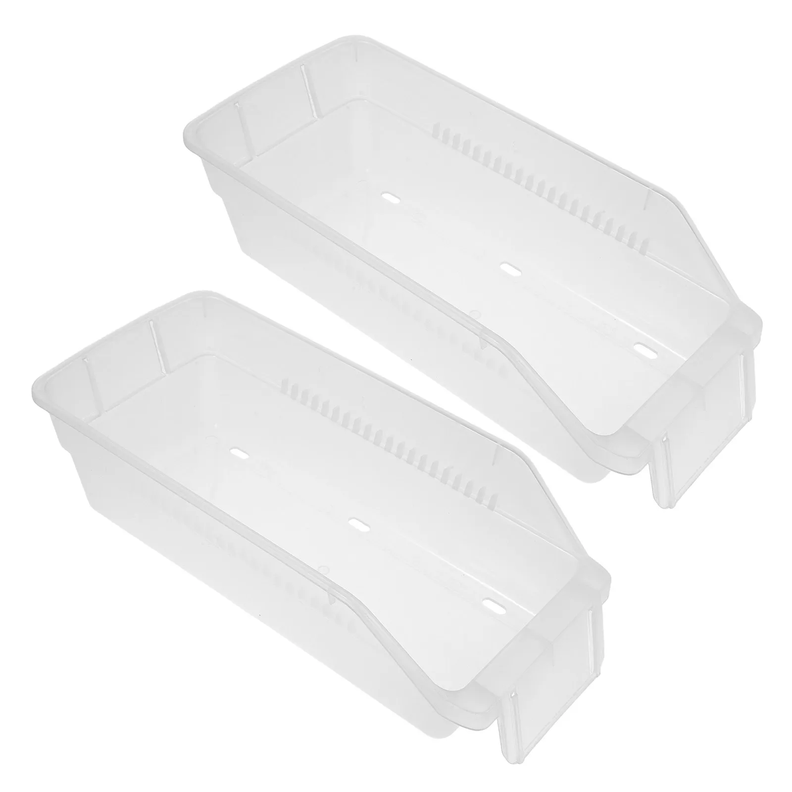 2Pcs Medicine Sorting Bin Stackable Storage Plastic Organizer Open Front for Home Hospital Clinic Pharmacy Medication