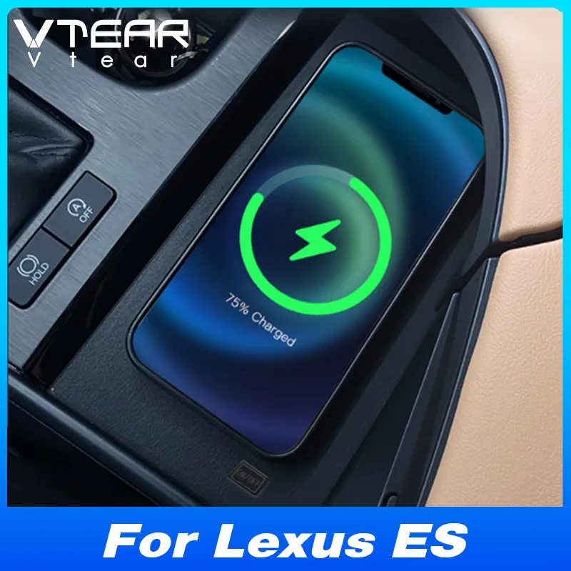 Qi Car Wireless Charger For Lexus ES 2023 2022 Accessories 15w Fast Phone Charging Plate Interior Modification Product Parts