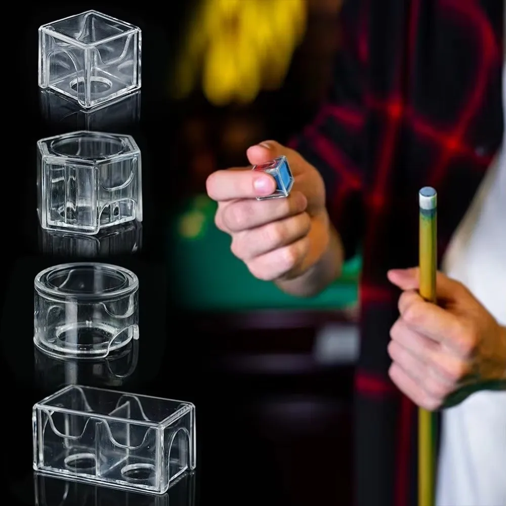 

Новый пластиковый ящик для хранения мела для бильярда, 1/2 сетки, влагостойкая акриловая коробка, прозрачная коробка для бильярда, аксессуары для бильярда