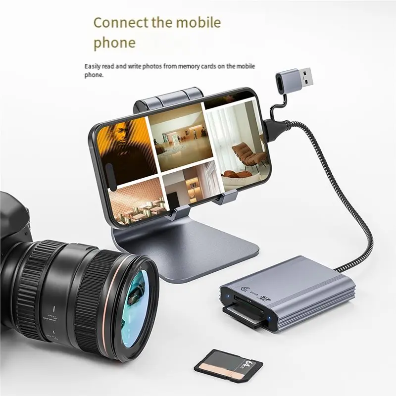 A13E-CFE/SD2.0 Cfexpress Type-A Reader 10Gbps USB 3.2 Gen 2 محول بطاقة الذاكرة ثنائي الفتحة لبطاقات SD Type-A