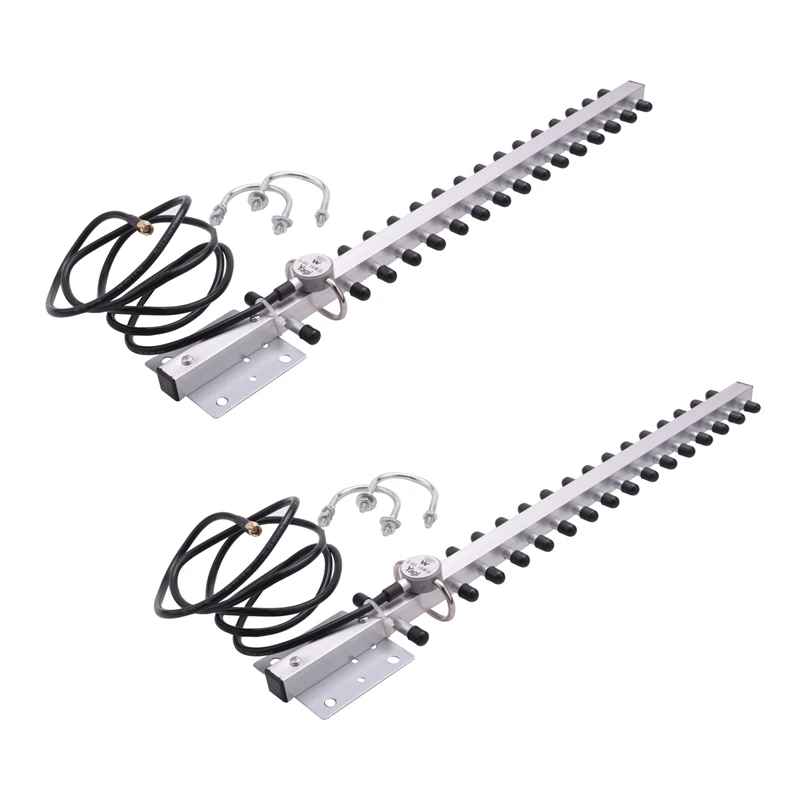 2X 2.4Ghz Wifi Antenna 25Dbi Rp Sma Outdoor Wireless Yagi Antenna Directional Booster Amplifier Modem Cable