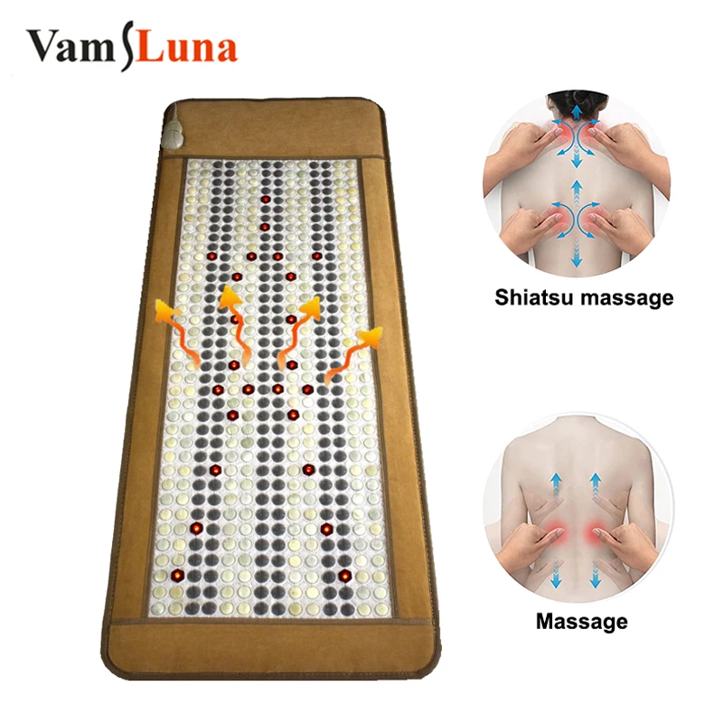 PEMF Photon Infrared Pulse Energy Pad Natural Jade Heating for Warmth and Pain Relief Balance Massage Physical Therapy Mattress