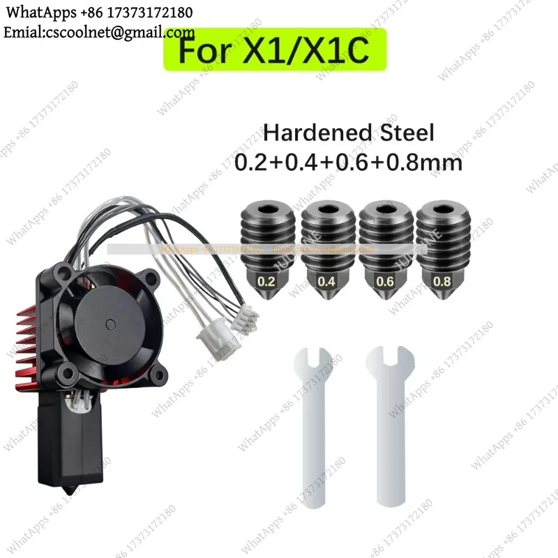 JS03 for Bambu Lab hotend complete assembly for P1S P1P X1C X1 Carbon fan extruder upgrade kit 3D printer replacement hot end