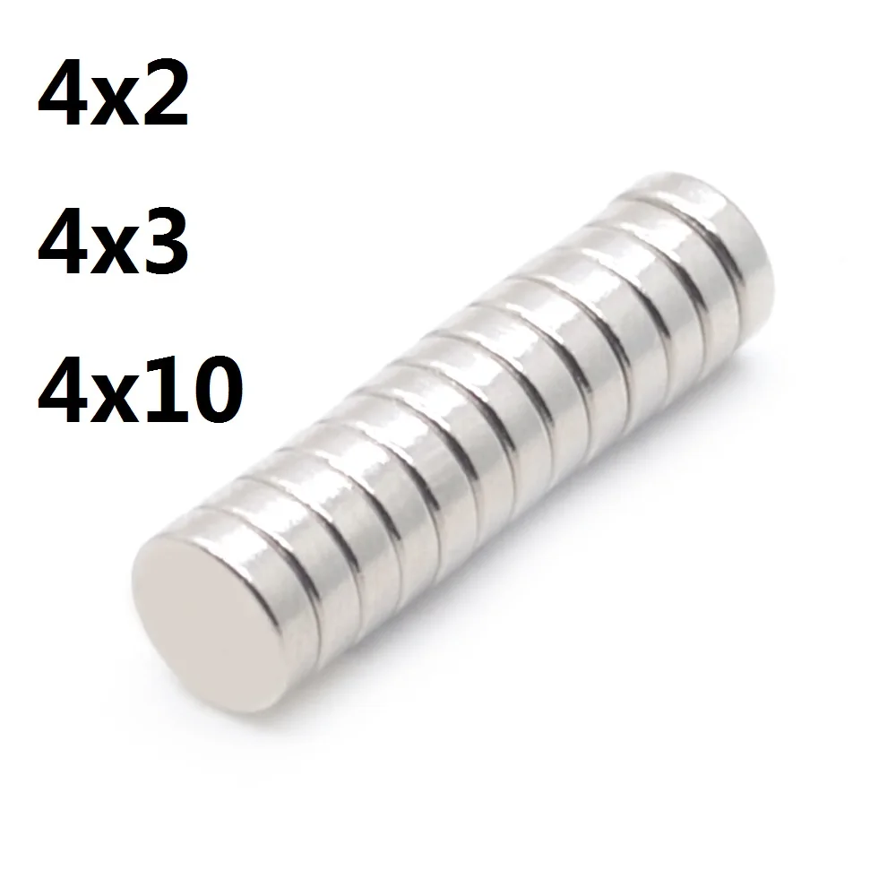 

20~500Pcs N35 Round Magnet 4x1 4x1.5 4x2 4x3 4x10 Neodymium Magnet Permanent NdFeB Super Strong Powerful Magnets 4*1 4*2 4*3 new