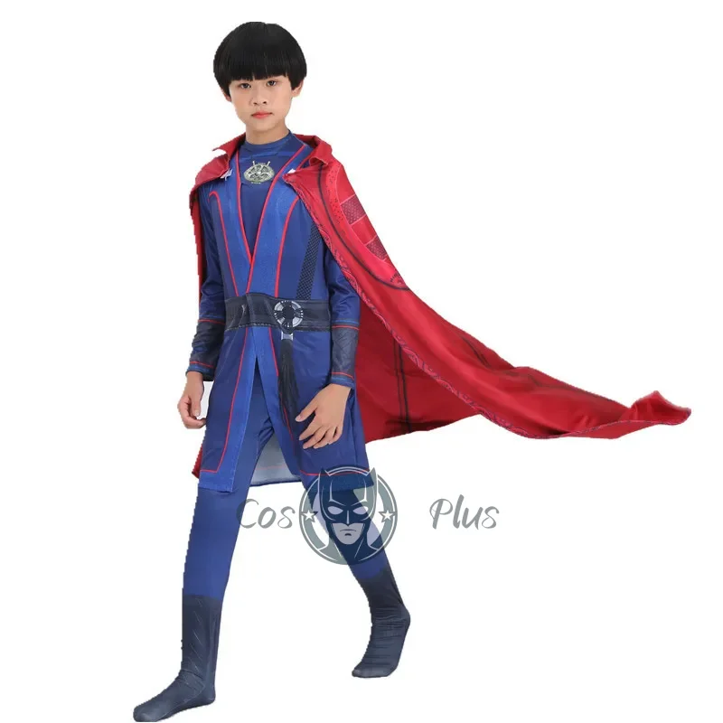 Kids Doctor Strange Cosplay Costume Party Superhero Cosplay Bodysuit Cloak Zentai Costume Jumpsuit Halloween Boys Children Girls