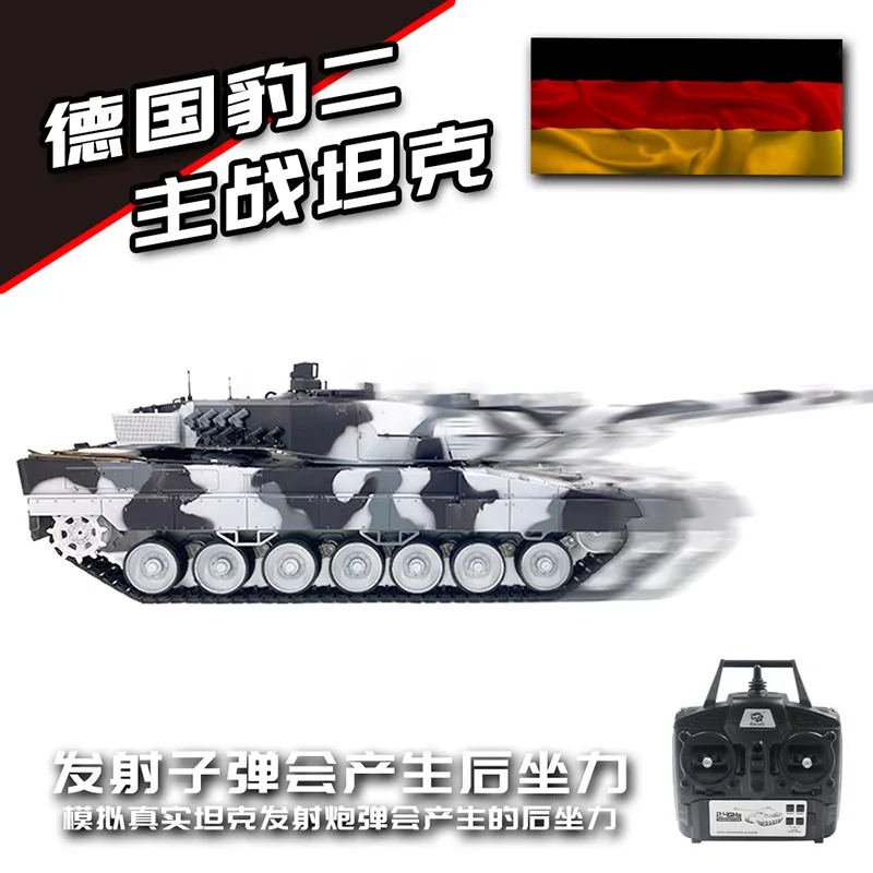 Neuer 1:16 Rc Panzer Deutscher Leopard 2a6 Schwere Fernbedienung Panzer Simulation Leopard 3889 Modell Rauch Großes Kampffahrzeug Spielzeug Geschenke