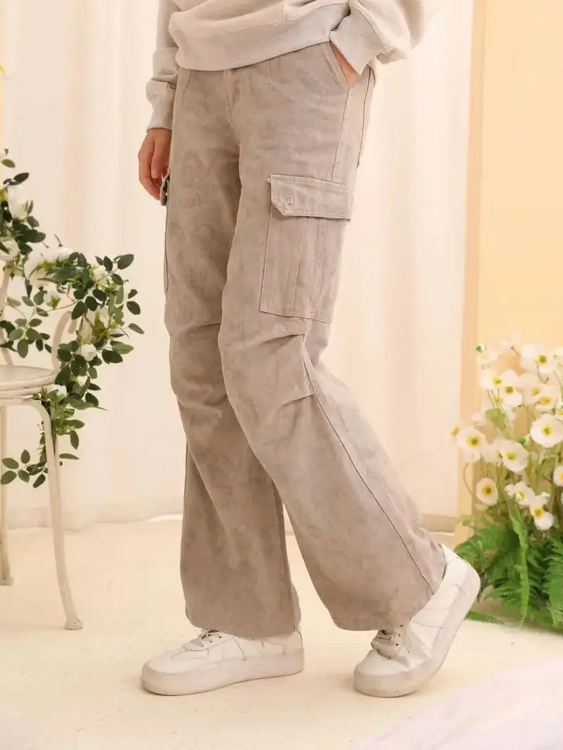 All Love-Pantalon cargo à motif de marbre mérité, pantalon cargo