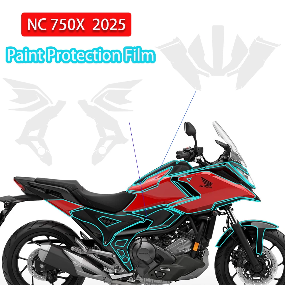 For HONDA NC750X 2025 TPU Paint Protective Film Scratch Resistant Bodykit fits MOTORCYCLE NC 750 X GLOSSY MATTE FILM NC750X 2025