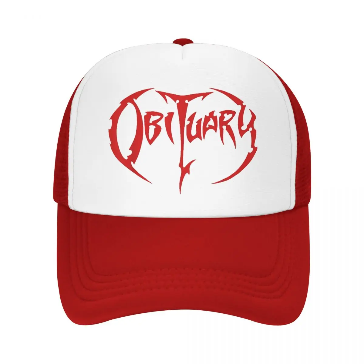 Obituary Band Logo Death Metal Mesh Baseball Caps Hip-Hop Sun Hats Bring the Noise Adjustable Polyester Racing Cap Trucker Caps