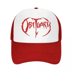 Obituary Band Logo Death Metal Mesh Baseball Caps Hip-Hop Sun Hats Bring the Noise Adjustable Polyester Racing Cap Trucker Caps