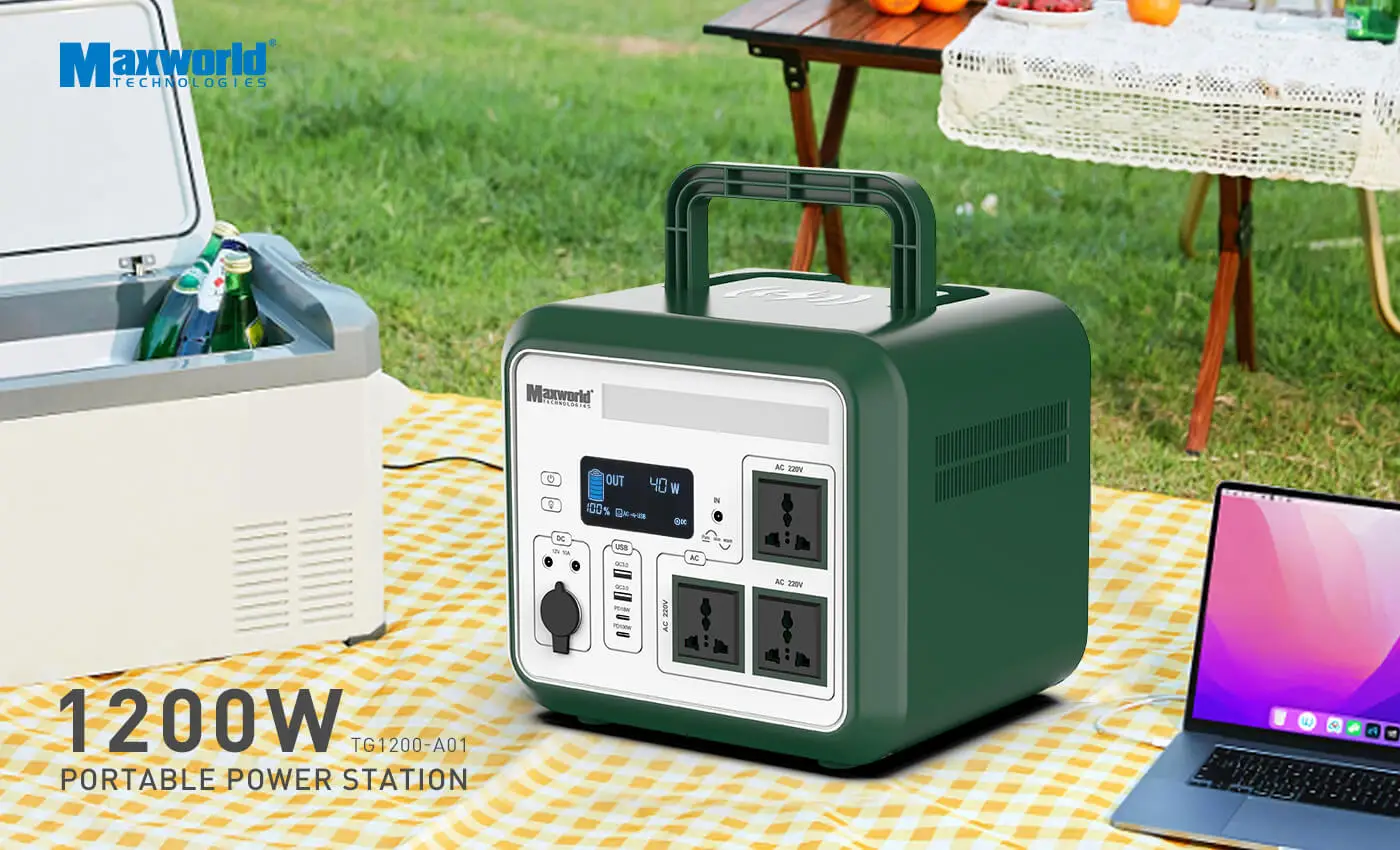 Solar Charging 120v 240v 1200w Multifunction Portable Power Station Off Grid Power Station Solar Charging Generator