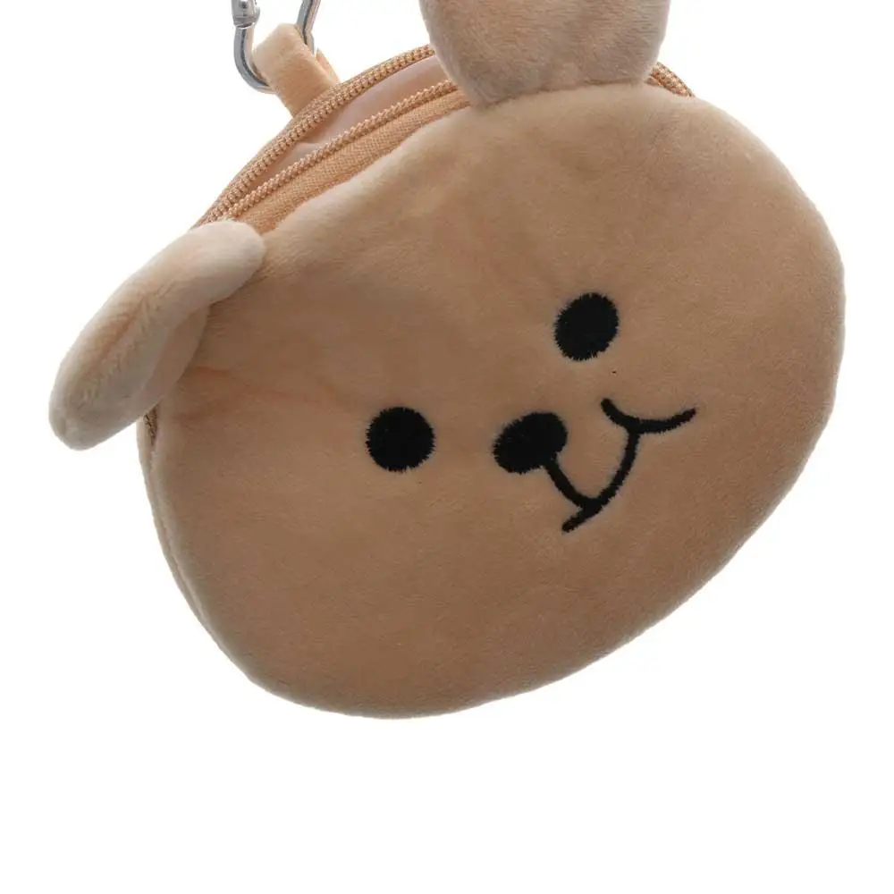 Divertente cerniera peluche orso portamonete portatile tridimensionale sacchetto di immagazzinaggio del fumetto piccolo articolo borsa ciondolo regalo