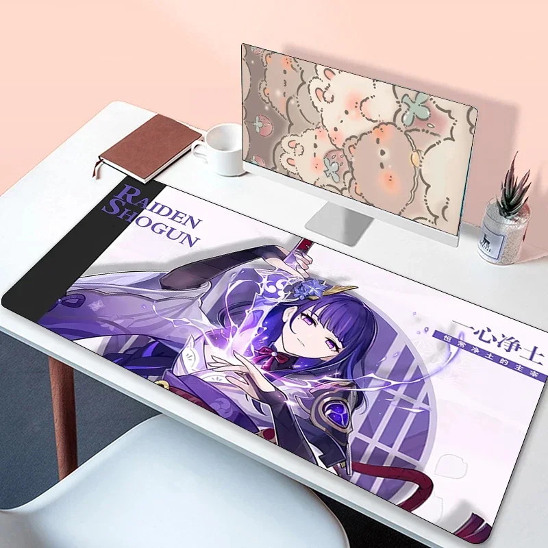 

Genshin Impact Mouse Pad Pc Gamer Accessories 900 × 400 Xxl Deskmat Keyboard Kawaii Mousepad Speed Anime Carpet Mat Deskpad Mats