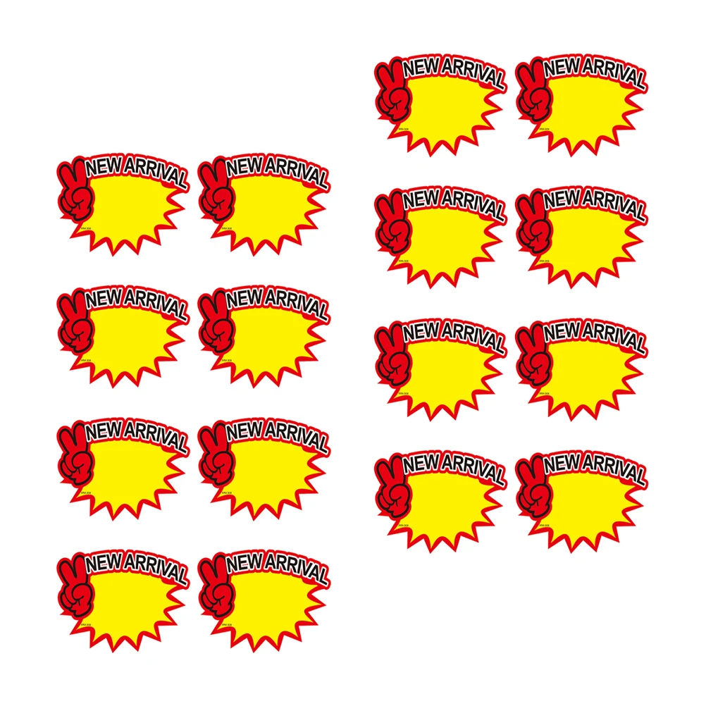 

50 pcs Price Tags Supermarket Display Retail Store Signs Advertising Stickers Promotional Labels Folder Labels Durability