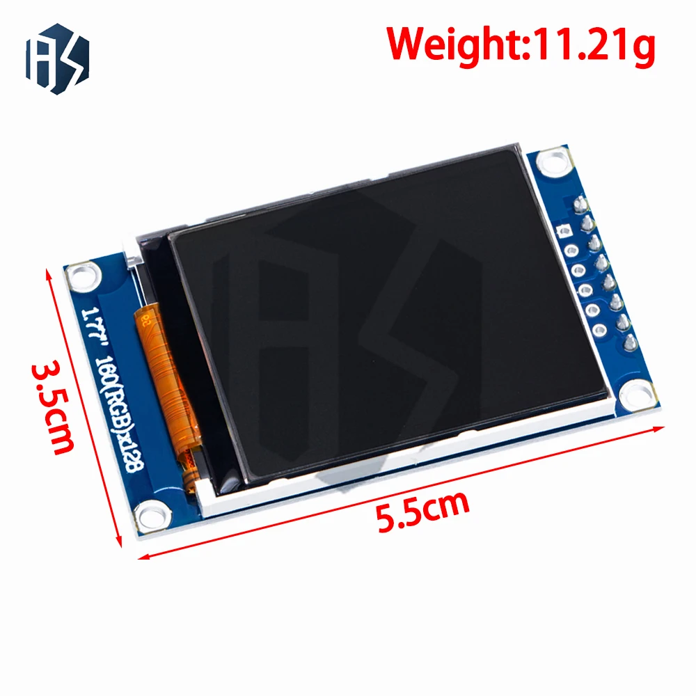 ‌ Módulo de exibição LCD TFT ST7735S de 1,77 polegadas, resolução 128x160, interface SPI, tela colorida para wearable/dispositivos médicos