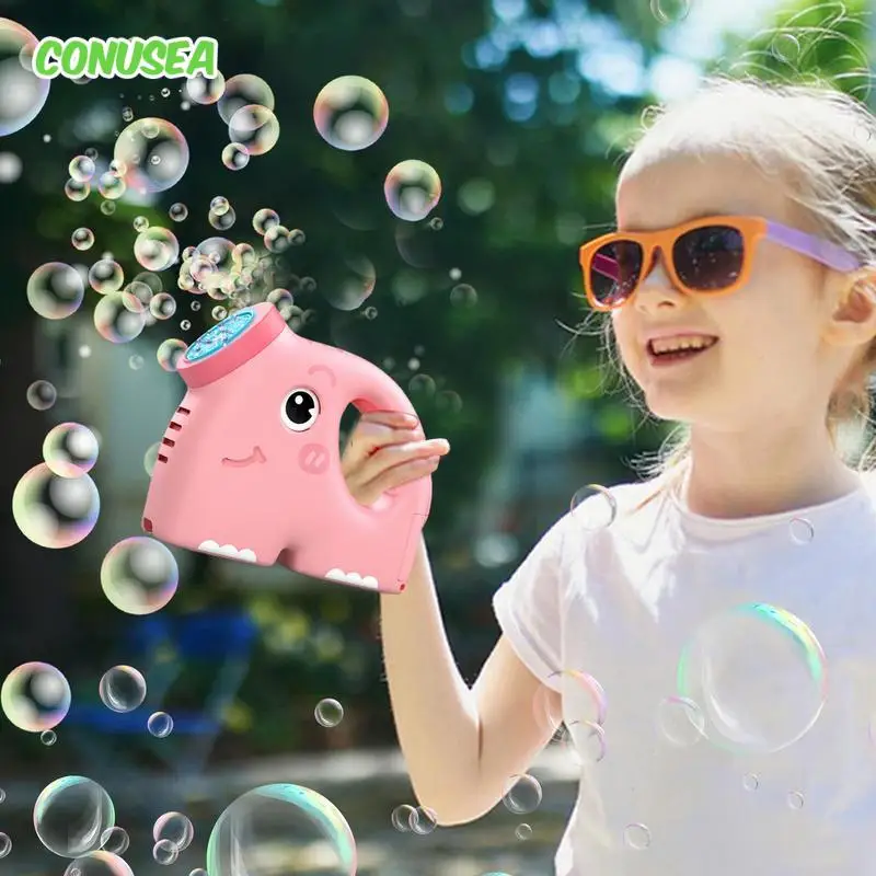 象のバブルマシンガン送風機かわいい赤ちゃんシャボン玉メーカー吹くおもちゃポータブル楽しい屋外ゲームのおもちゃ子供のため