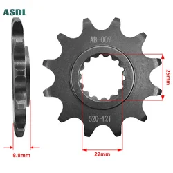 520-12T 520 12 Tooth Motorcycle 20CrMnTi Front Sprocket Silent Sprocket for KT/M 250 350 Freeride F 2018 2020 300 EXC 2020-2022