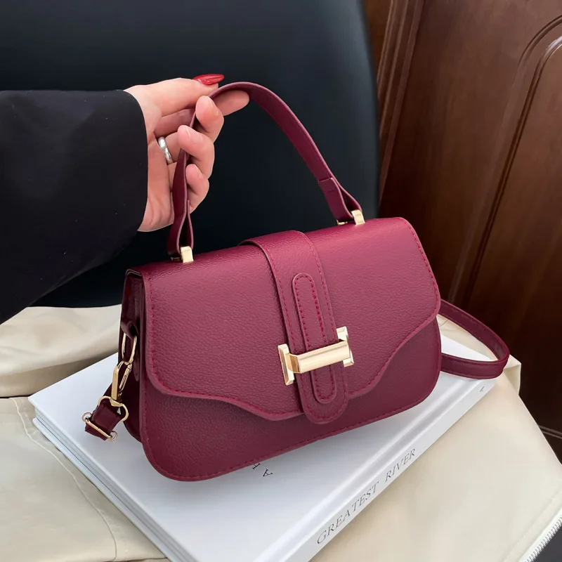 

Fashionable Minimalist Crossbody Bag with Flap Women Solid Color Square Purse with Simple Design female handbags shoulder bag