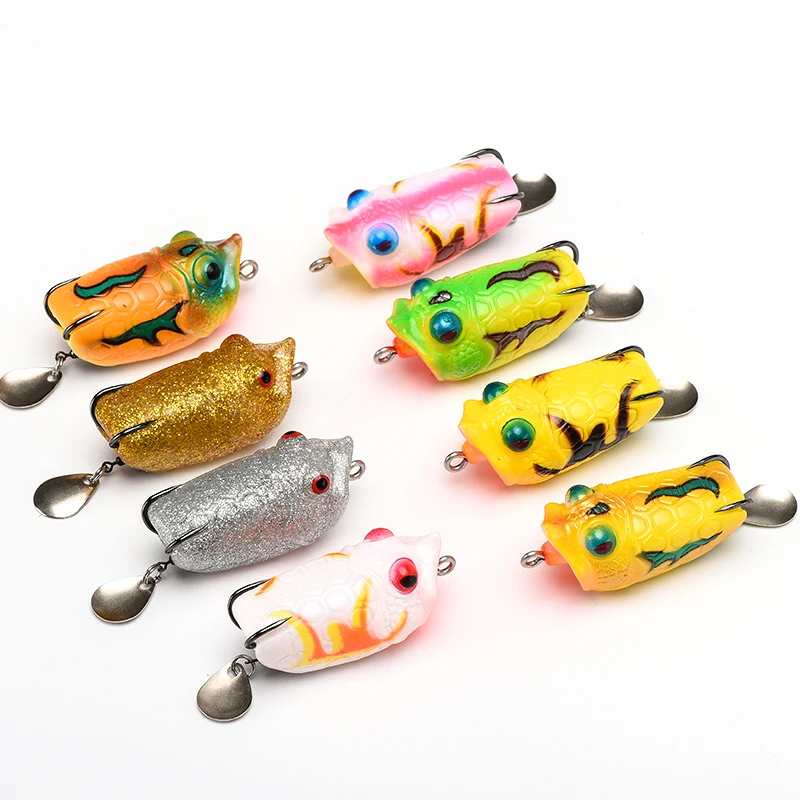 Factory direct frog lures soft rubber frog bait plastic fishing lures