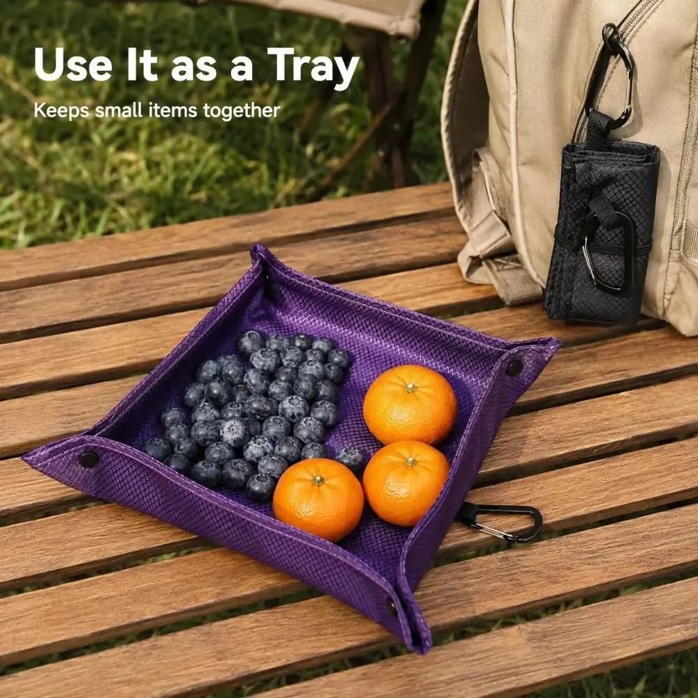 Ultra Light Folding Seat Cushion Waterproof Foldable Outdoor Moisture-proof Pad Palm Size Convenient Picnic Fruit Tray Picnic