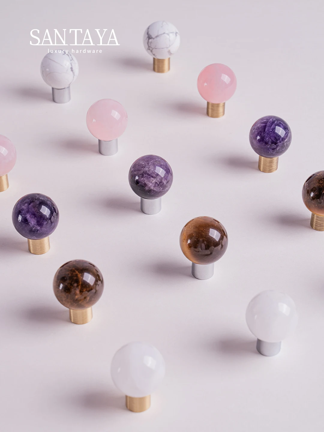 

Santaya Brass Kitchen Cabinet Pull Crystal Pink White Handle Retro Drawer Knob Personality Creative Furniture Handle