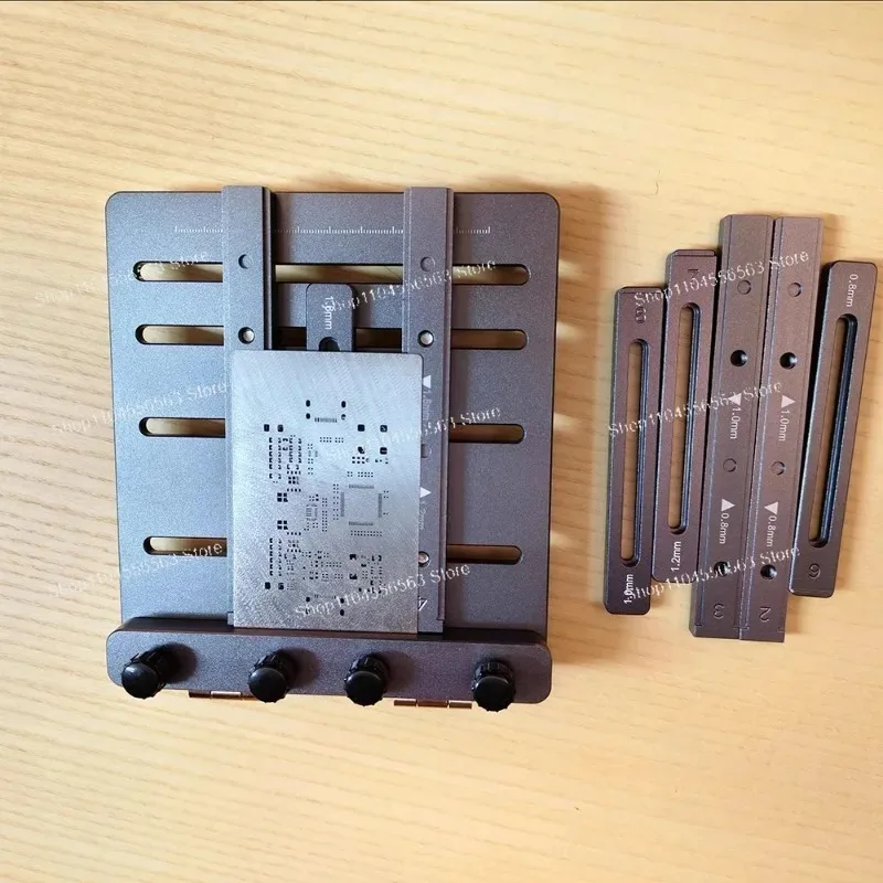 Upgraded CNC Aluminum Solder Paste Stencil Jig Tool-Free Clamp Dual-Sided SMT PCB Steel Mesh Printing Fixture