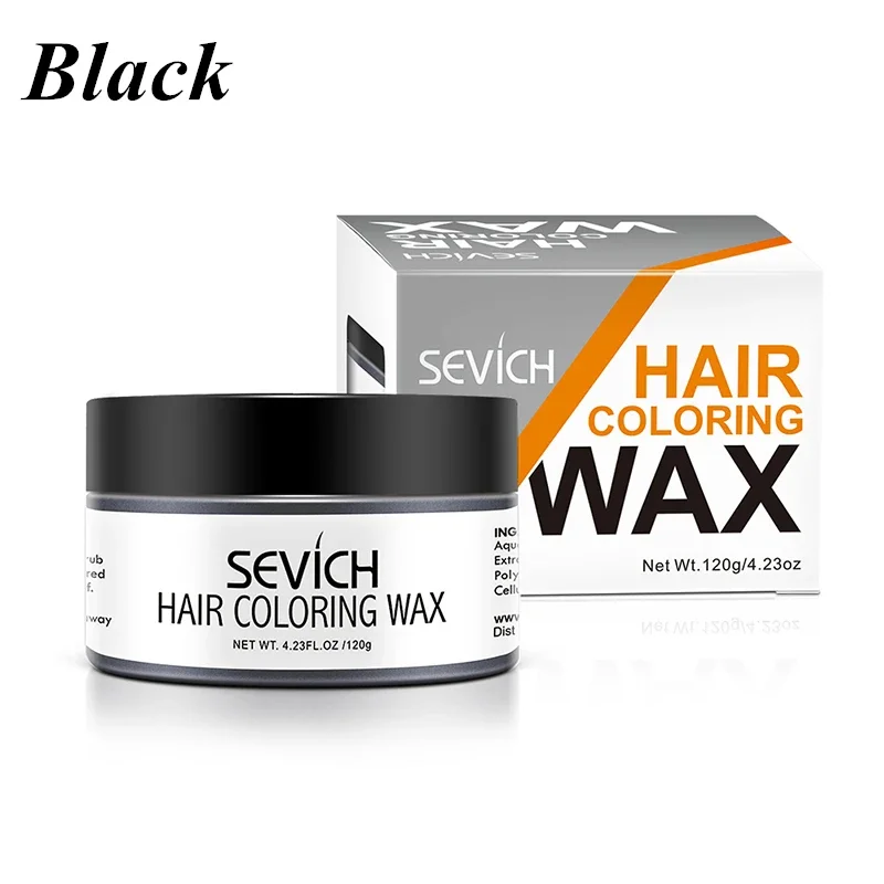 

Sevich Temporary Hair Color Wax Men Diy Mud One-time Molding Paste Dye Cream Hair Gel for Hair Coloring Styling Silver Grey 120g