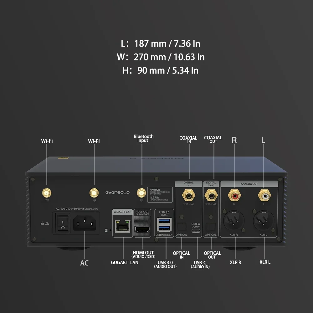 Eversolo DMP-A6 Streamers, MQA Full Decoder, XMOS316 DSD512 PCM768kHz/32Bit Bluetooth 5.0 HD, 6’’HD Touchscreen App Control