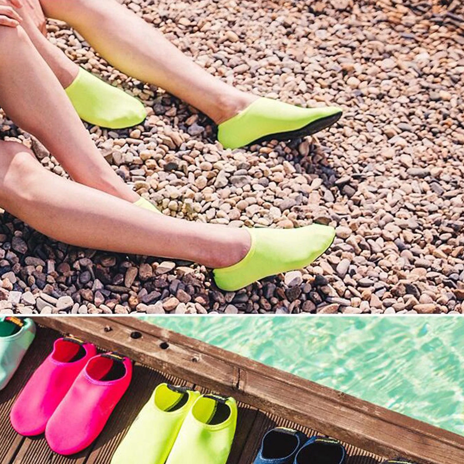 Beach Socks Unisex Adults Diving Sock Barefoot Water Sport Shoes Aqua Sock Snorkeling Seaside Swimming Anti-skid Yoga Shoe