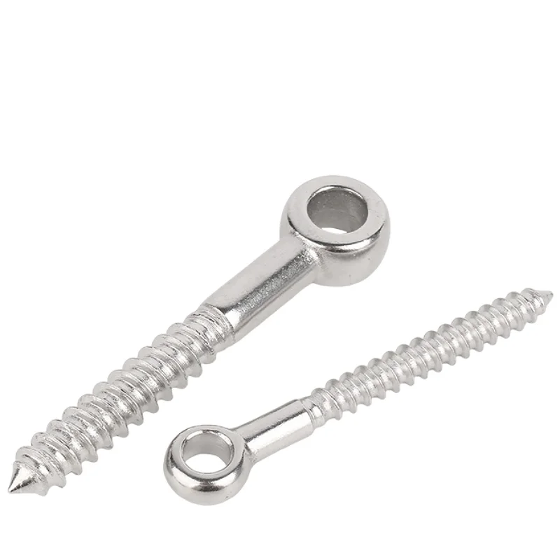 M4 M5 M6 M8 M10 316 Stainless Steel Eye Shape Screws Metal Wood Terminal Ring Eyelet Hook Self Tapping Wire Rope Accessories