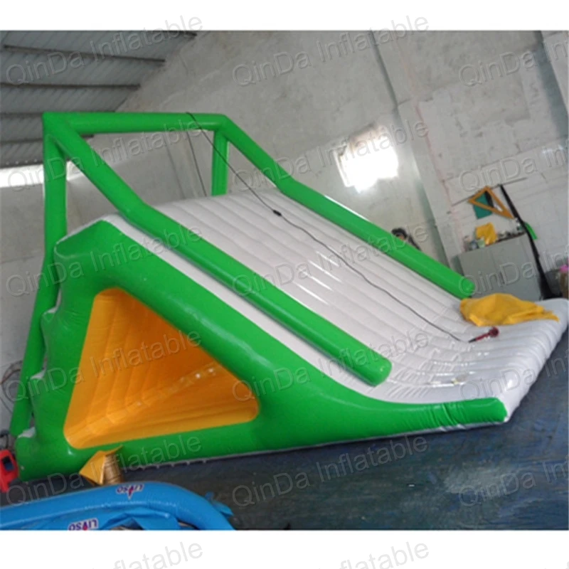 0.9Mm Qinda PVC Tarpaulin Water Park Use Water Inflatable Climbing Floating Slide