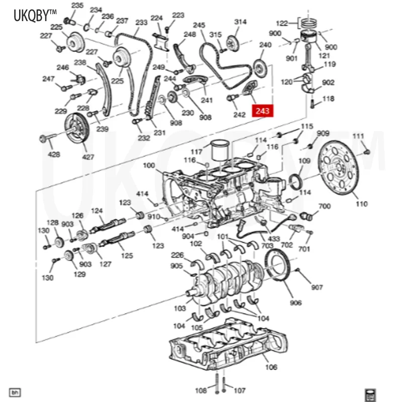 Suitable for 06-15 Bu ic k Re ga l Re ga l Re ga l GL 8S La nd Zu n 2.4/LE 5 timing chain guide plate chain plate 90537369