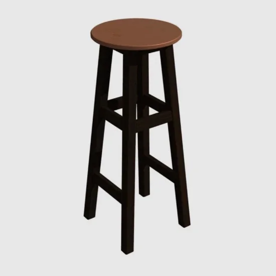 

Wooden Bar Stool 70 cm-Black Skeleton Decorative