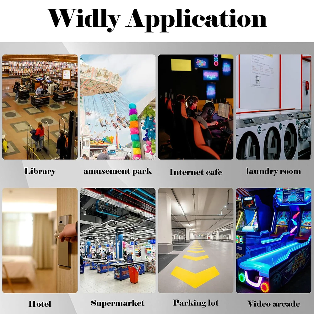 Portachiavi con token nero con chip RFID Mifare 1K da 13,56 mHz per controllo accessi da 13,56 mHz, armadietti e etichette per parcheggio