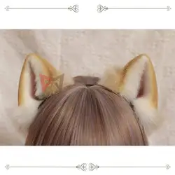 New Doge Dog Ears Hairhoop Headwear Headband Black Brown Custom Made For Game Party Christmas Hand Made Work